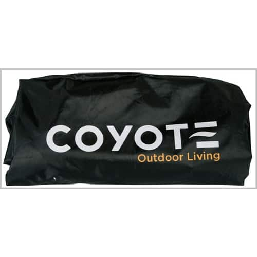 Angle View: Cover for Coyote Double Side Burners - Black