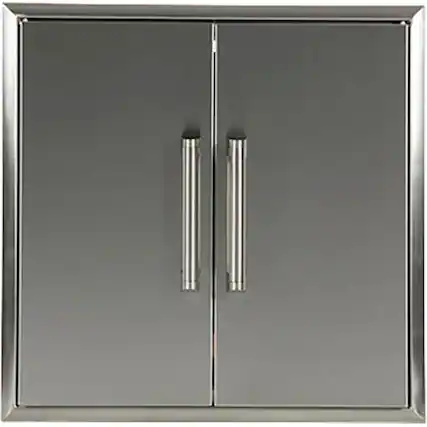 Front. Coyote Outdoor Living - 26" Double Access Doors - Stainless Steel.