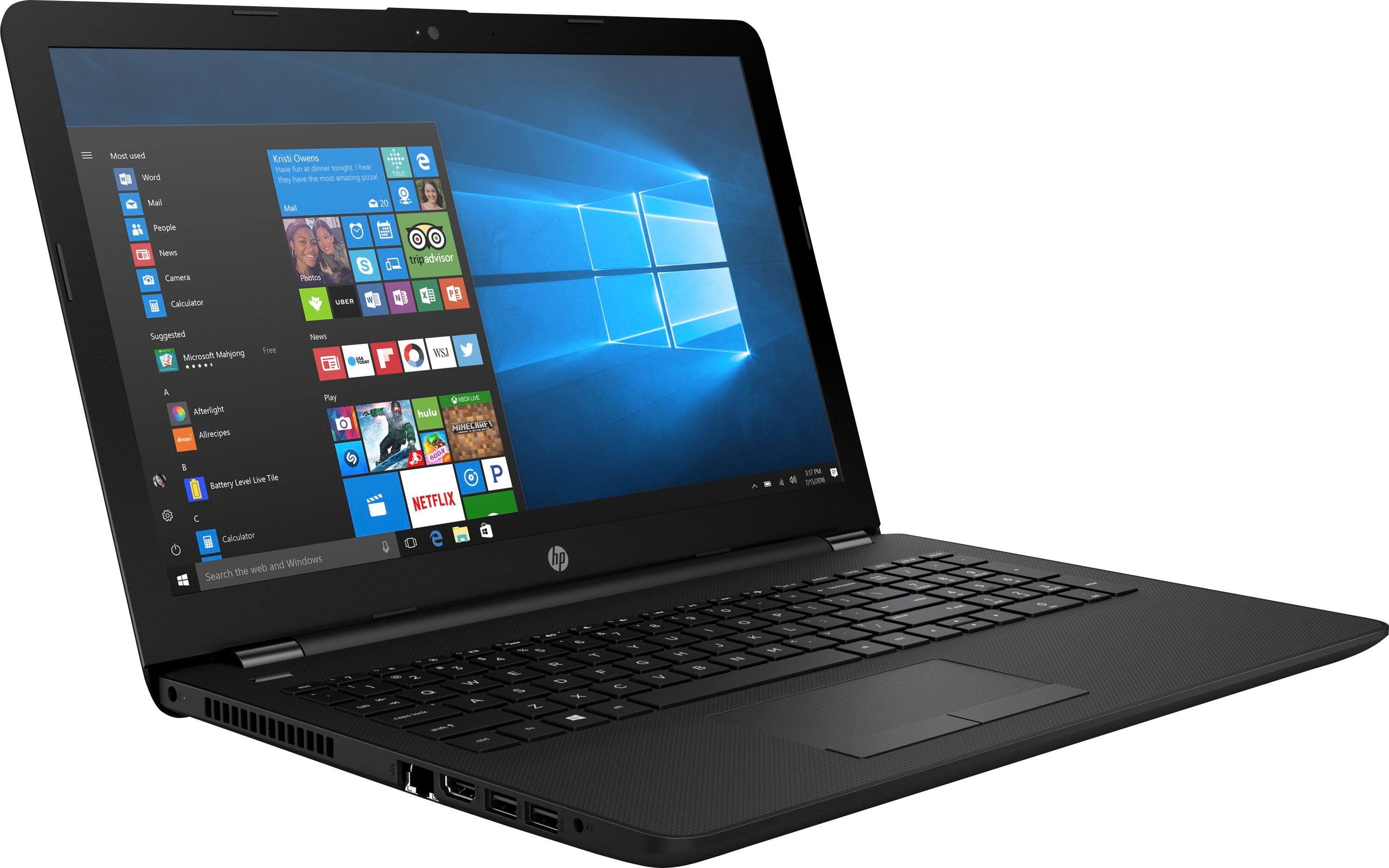 Angle. HP - 15.6" Laptop - AMD A6-Series - 4GB Memory - AMD Radeon R4 - 500GB Hard Drive - HP finish in jet black.