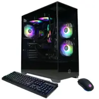 CyberPowerPC - Gaming Desktop - Intel Core i7-14700KF - NVIDIA GeForce RTX 5060 Ti16GB - 32GB DDR5 - 2TB PCIe 4.0 SSD - Black - Front_Zoom