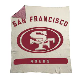 Logo Brands - San Francisco 49ers 50" x 60" Luxe Dreams Throw Blanket - Oatmeal