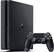 Front. Sony - Refurbished PlayStation 4 Slim 500GB Console - Jet black.