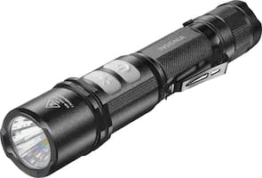 Insignia™ - 800 Lumen Rechargeable LED Flashlight - Black - Front_Zoom