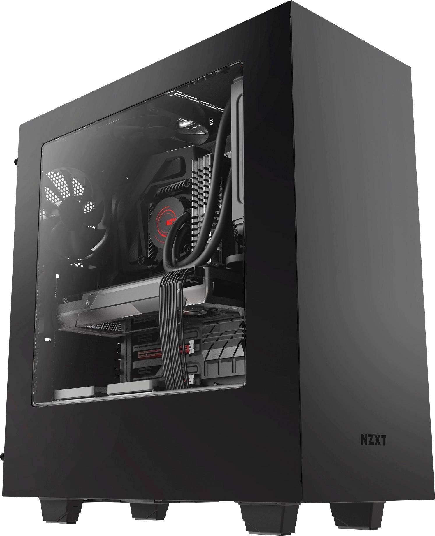 Best Buy: NZXT S340 Mid-Tower Computer Case Black CA-S340W-B1