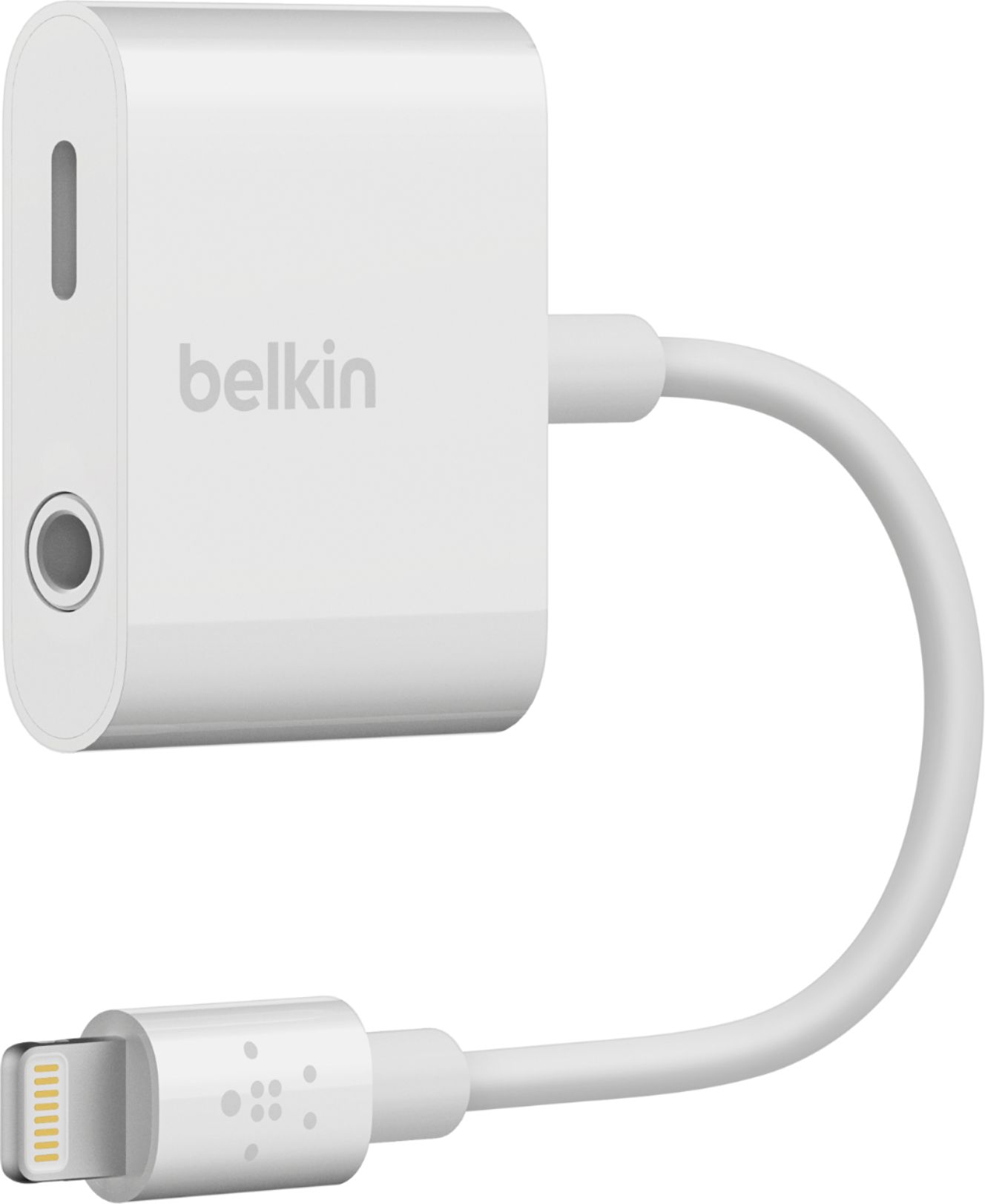 fysiek Ironisch zone Belkin Lightning To Headphone Jack / Charging Adapter White F8J212BTWHT -  Best Buy