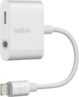 Belkin - Lightning to 3.5mm Audio Cable + Audio Charger Splitter - White - Front_Zoom