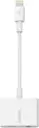 Alt View 11. Belkin - Lightning to 3.5mm Audio Cable + Audio Charger Splitter - White.