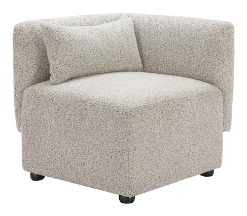 Front. Hivvago - Simu Corner Chair Dune Greige - Dune Greige.