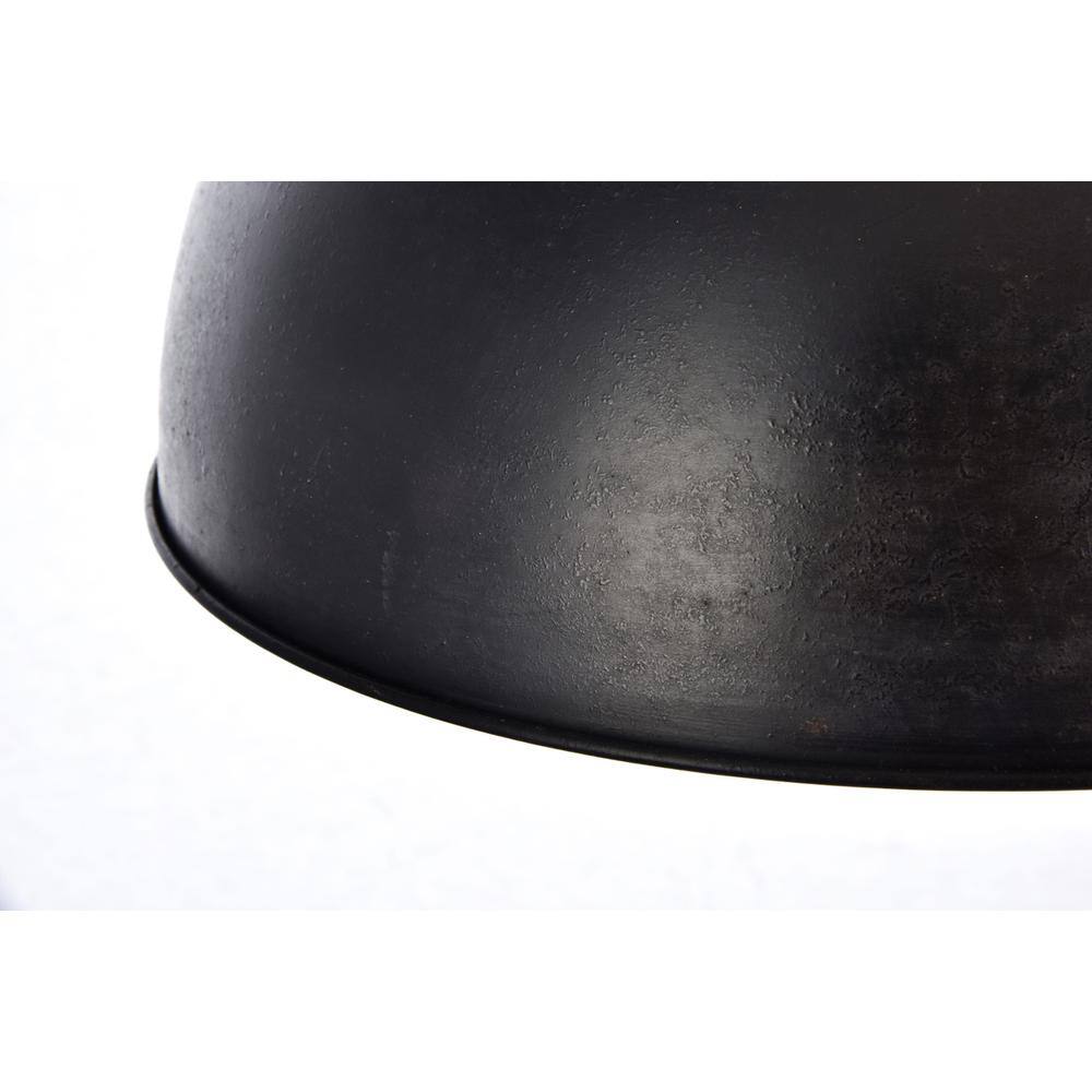 Left. Living District - Merce Collection Pendant D15 H10 Lt:1 Vintage Black Finish - Vintage Black.