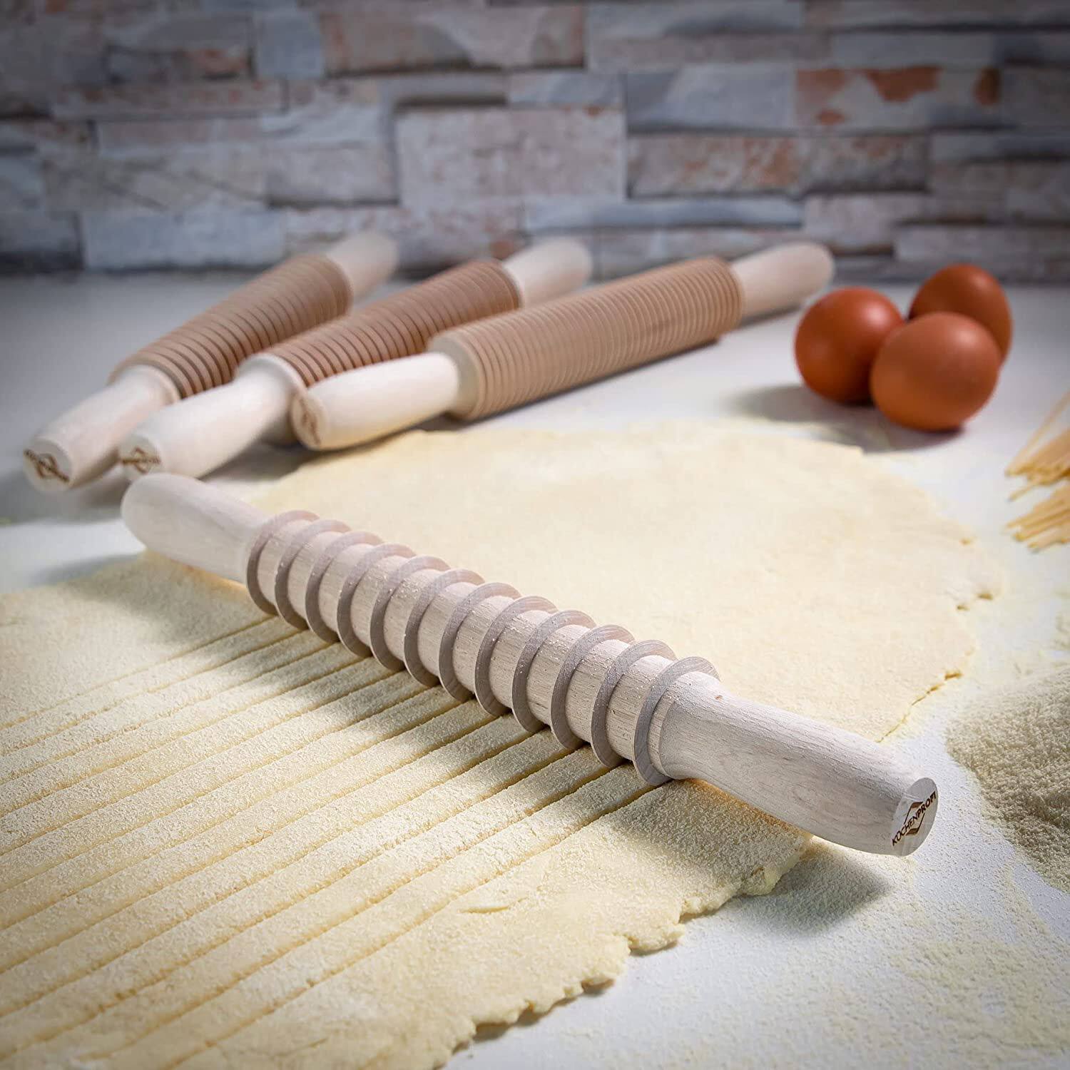 Alt View 2. Kuchenprofi - Wooden Pasta Cutter, 12-Inch, Spaghetti - Beige.