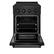 Angle. ZLINE - 24 in. 3.2 cu. ft. Paramount Freestanding Induction Range with 3 Burners and Electric Oven in Black Stainless Steel - Black Stainless Steel.