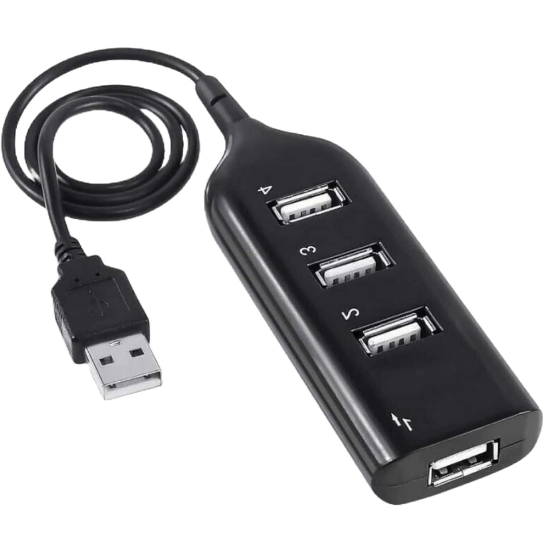 Sanoxy - USB 2.0 Hi-Speed 4-Port Splitter Hub For PC Notebook High Speed Computer - Black