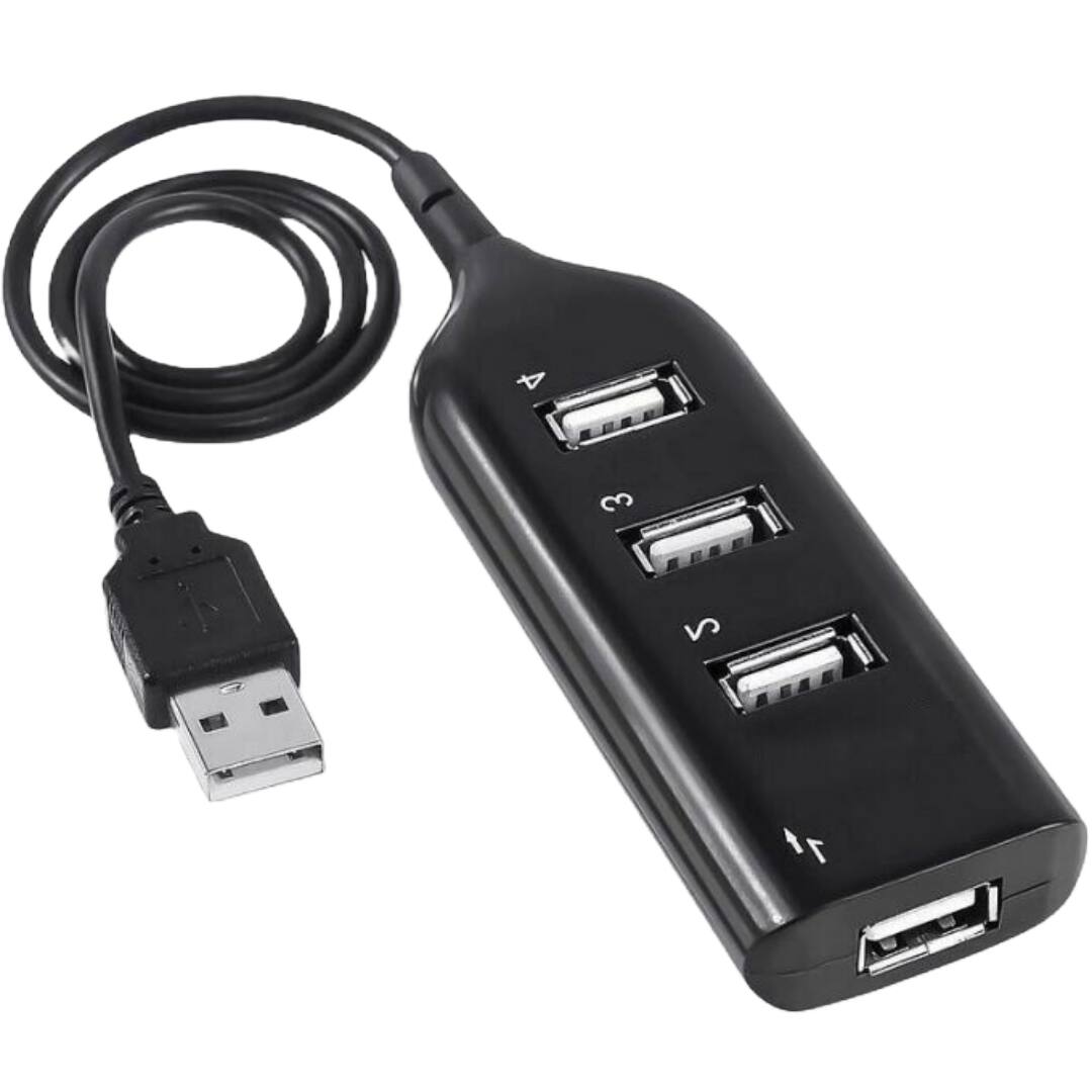 Front. Sanoxy - Black USB 2.0 Hi-Speed 4-Port Splitter Hub For PC Notebook High Speed Computer - Black.