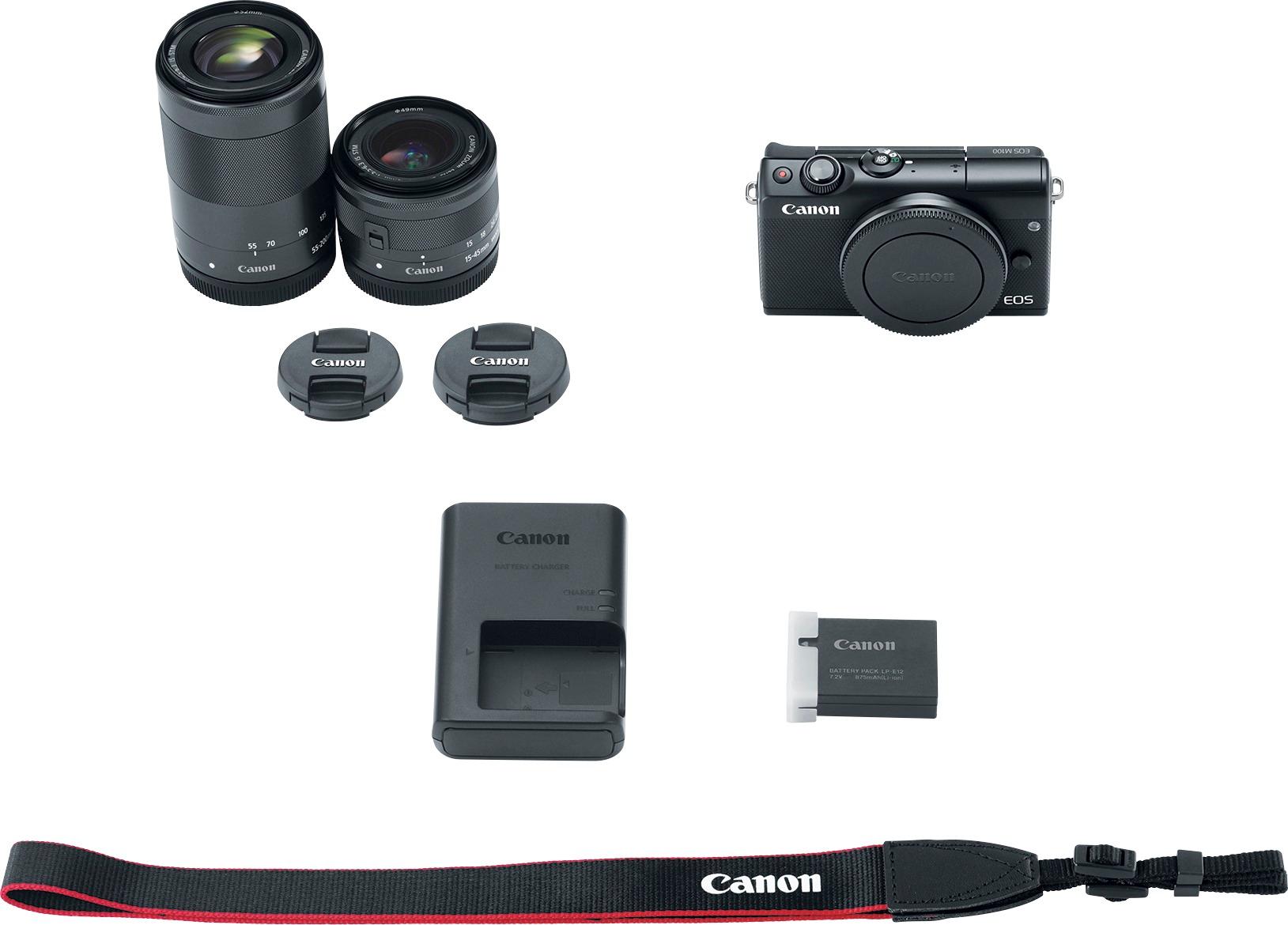 Best Buy: Canon EOS M100 Mirrorless Camera with EF-M 15-45mm IS 