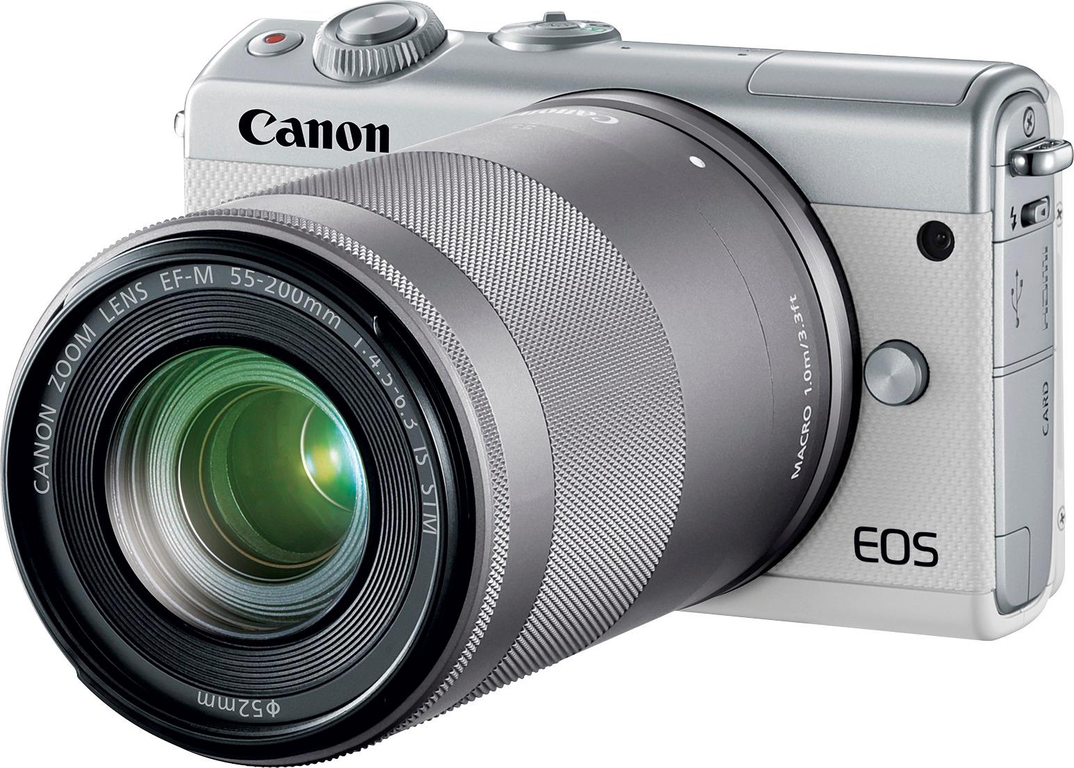 Best Buy: Canon EOS M100 Mirrorless Camera Two Lens Kit with EF-M 