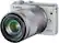Left. Canon - EOS M100 Mirrorless Camera Two Lens Kit with EF-M 15-45mm and 55-200mm IS STM Zoom Lenses - White.