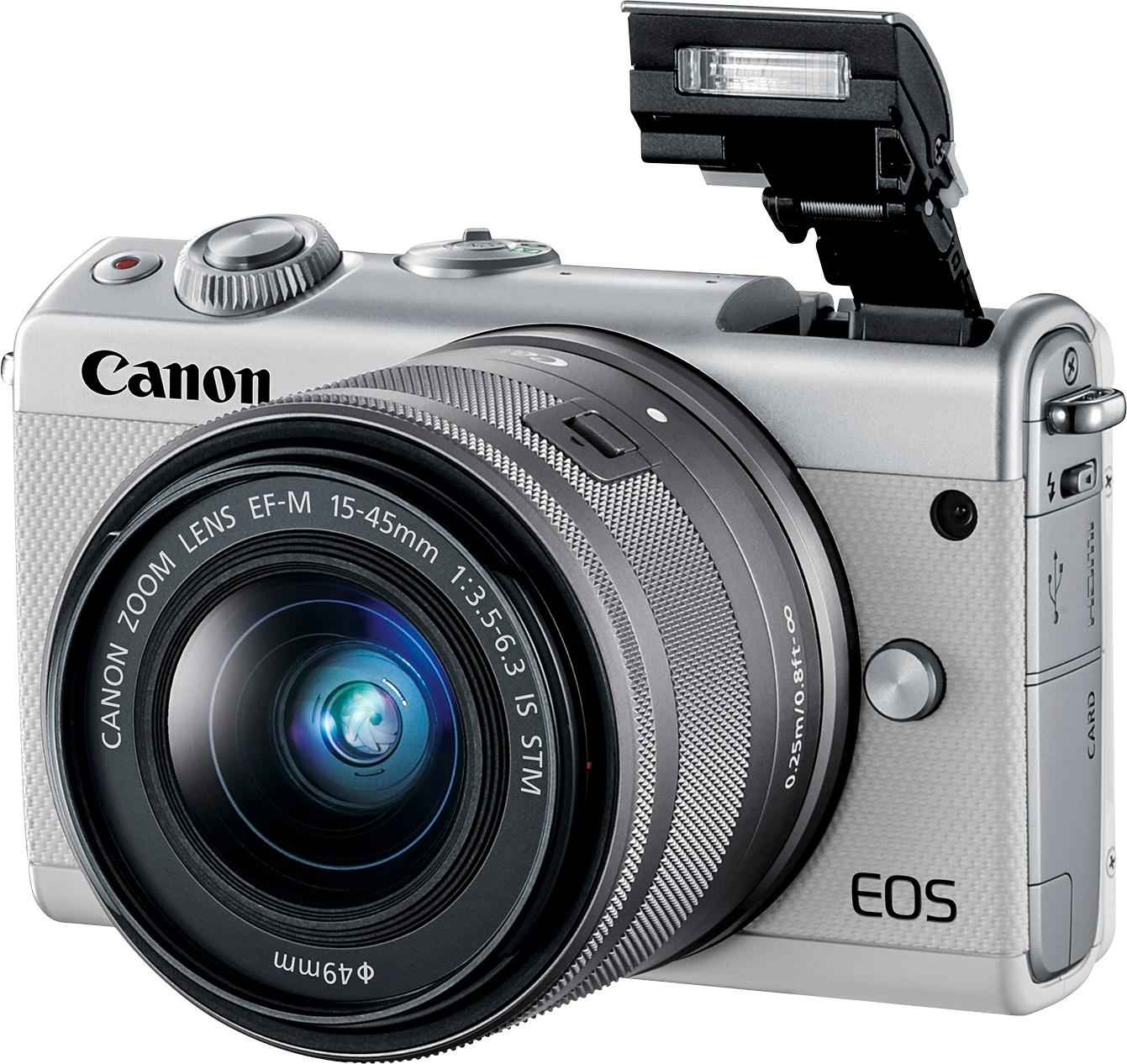 Best Buy: Canon EOS M100 Mirrorless Camera with EF-M 15-45mm IS 