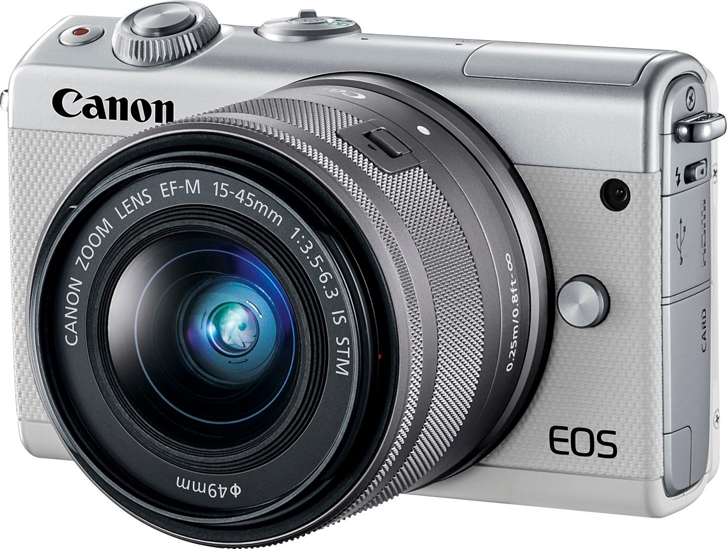 Best Buy: Canon EOS M100 Mirrorless Camera with EF-M 15-45mm IS