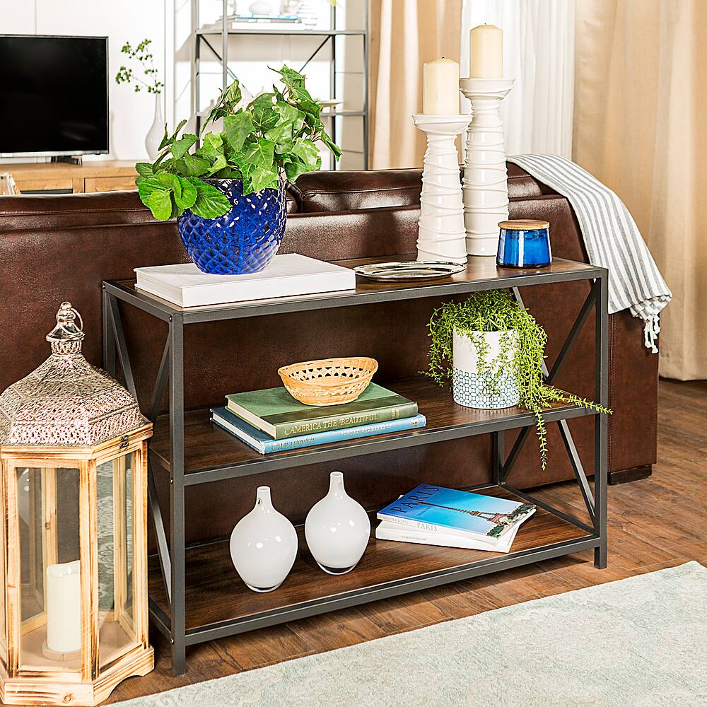 Questions and Answers Walker Edison Industrial Metal and Wood 3Shelf