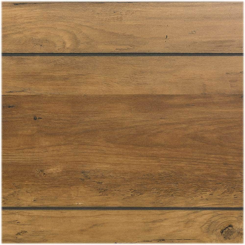 Alt View 17. Walker Edison - Rustic Industrial Queen Size Panel Bed Frame - Rustic Oak.