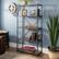 Alt View 11. Walker Edison - Rustic Industrial Metal and Wood 5-Shelf Bookcase - Dark Walnut.