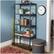 Alt View 14. Walker Edison - Rustic Industrial Metal and Wood 5-Shelf Bookcase - Dark Walnut.