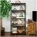 Alt View 15. Walker Edison - Rustic Industrial Metal and Wood 5-Shelf Bookcase - Dark Walnut.