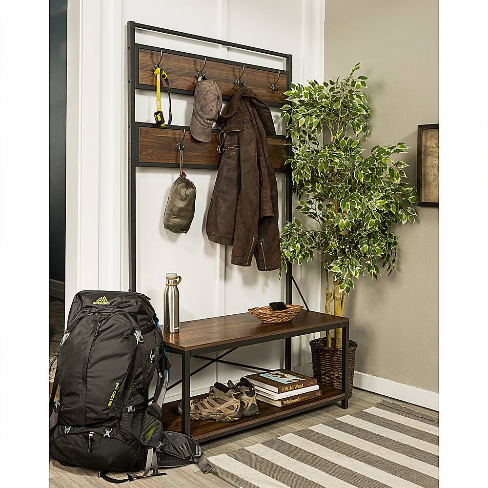 Questions and Answers: Walker Edison Hall Tree Dark Walnut BBT72MWDW ...