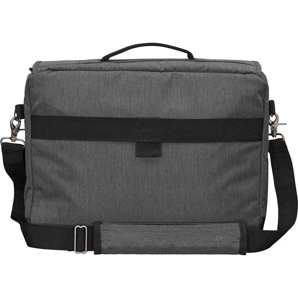 Back View: Samsonite - Flapover 15.6" Laptop Messenger Bag - Brown