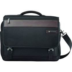 Samsonite - Kombi Laptop Case for 15.6" Laptop - Black/brown - Front_Zoom