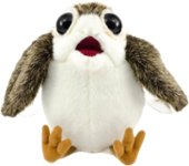 Front Zoom. Underground Toys - Star Wars Porg on Board Figure - White and Brown.