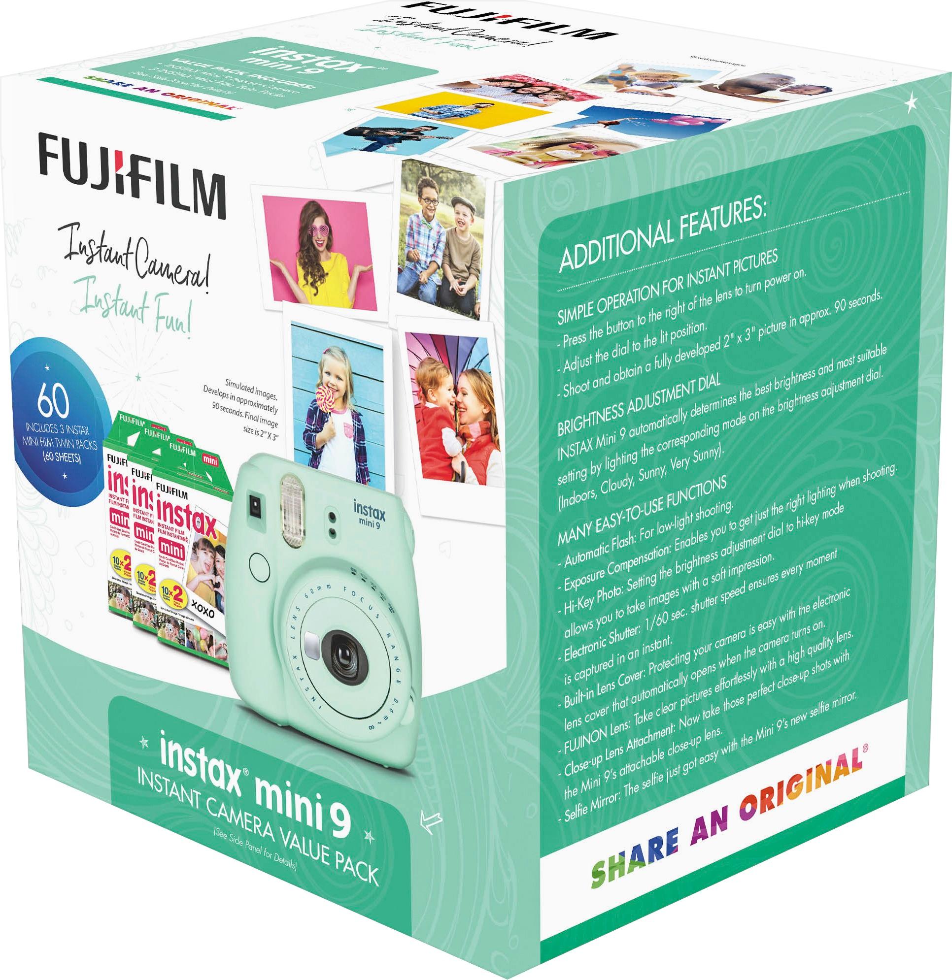 Bezet teugels Spuug uit Best Buy: Fujifilm instax mini 9 Instant Film Camera Value Pack Mint Green  600019004