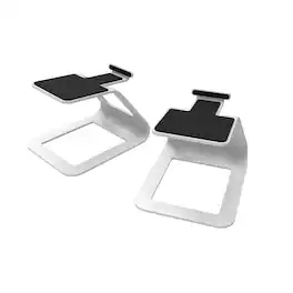 Kanto - Elevated Desktop Speaker Stands for Small Speakers, Pair - White