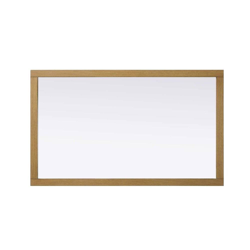 Alt View 1. Elegant Kitchen and Bath - Noah Wooden Rectangle Mirror 60 x 36 in Honey Teak - Honey Teak.