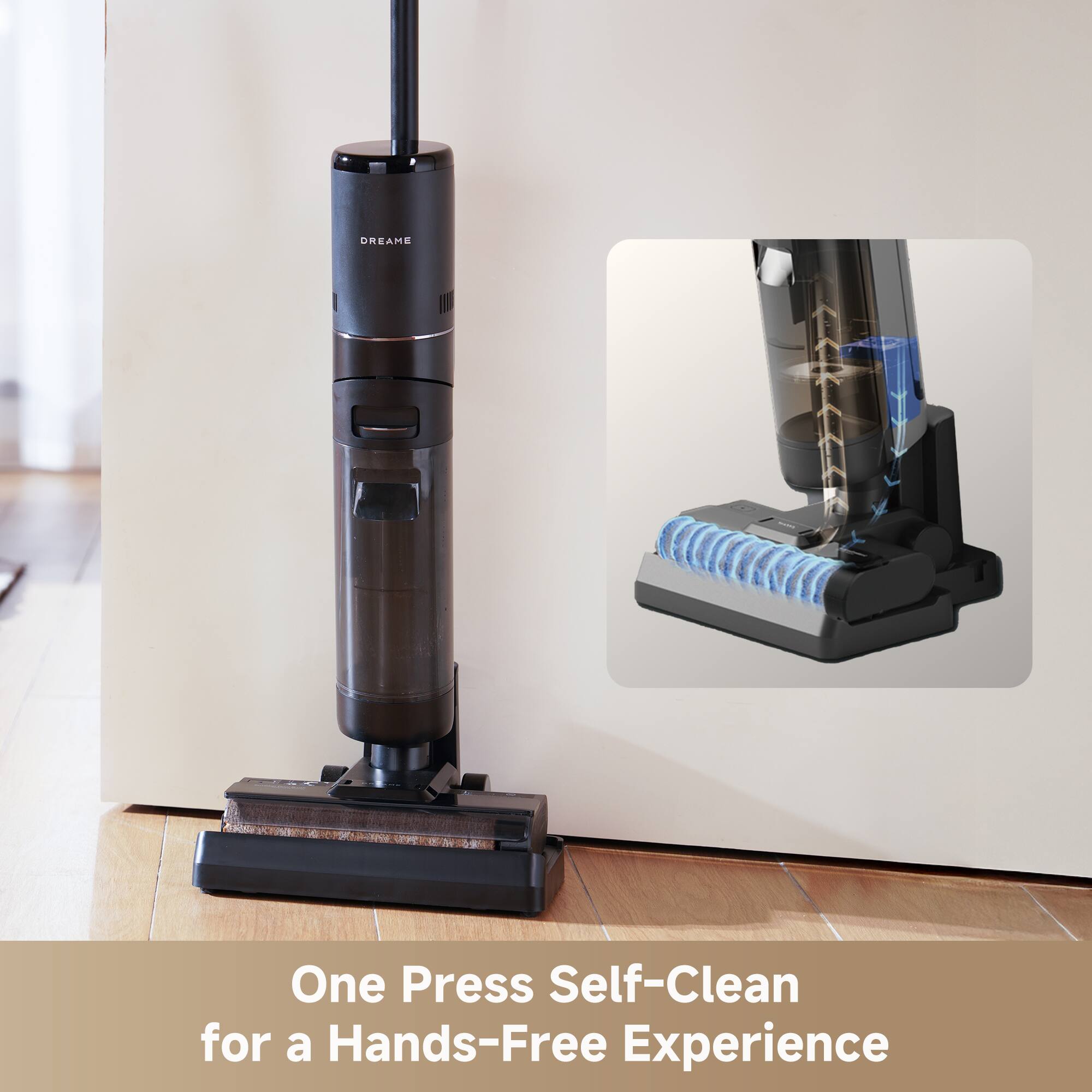 One Press Self-Clean for a Hands-Free Experience