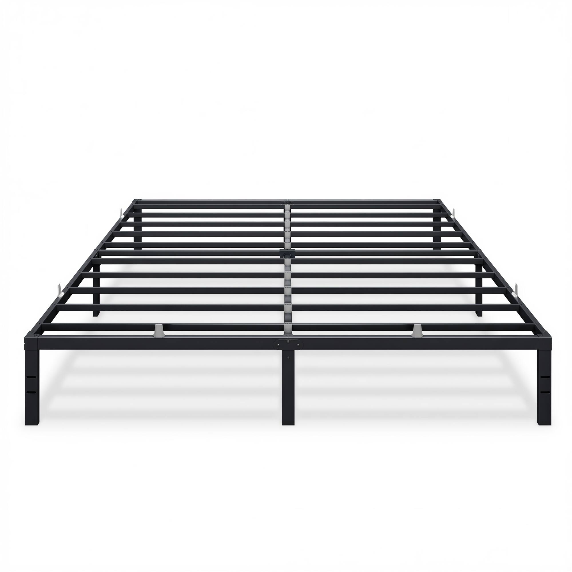Songmics Home - King Metal Bed Frame 14 Inches Tall, 1100 lb Weight Capacity, with Under-Bed Storage, Easy Setup,Heavy-Duty Platform Bed - Matte Black
