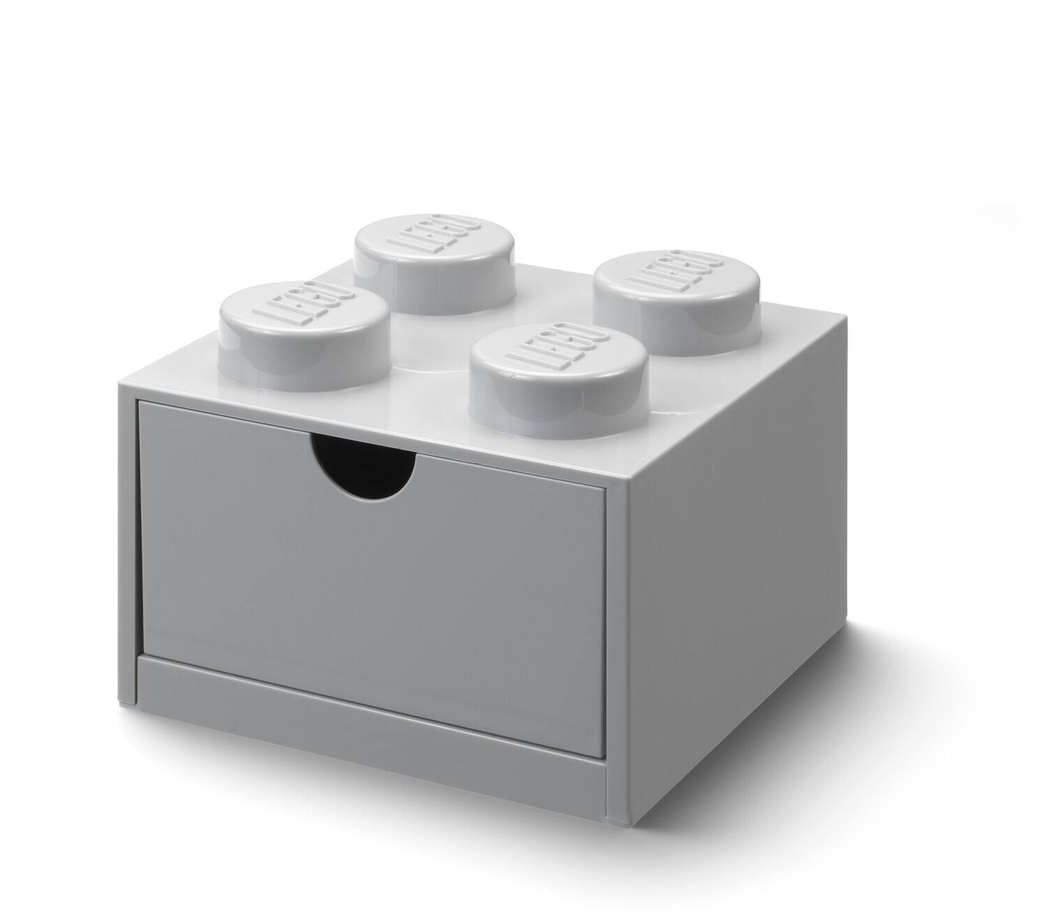 Alt View 2. Room Copenhagen - Room Copenhagen - Storage  Desk Drawer Stackable Storage with 4 Knobs, in Grey   - Collectibles - Grey.