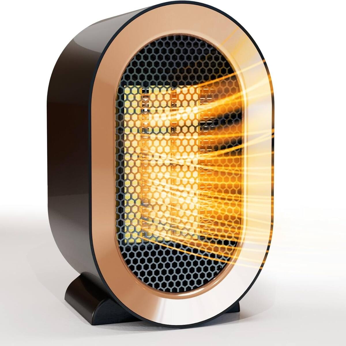 Front. Loheer - Loheer Portable Electric Space Heater, 1200W Ceramic Heater with Two Heat Settings for Indoor Use, White.