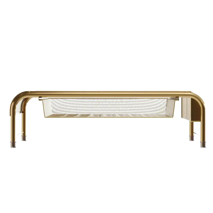 Alt View 18. Martha Stewart - Ryder Premium Monitor Stand With Storage - Gold.