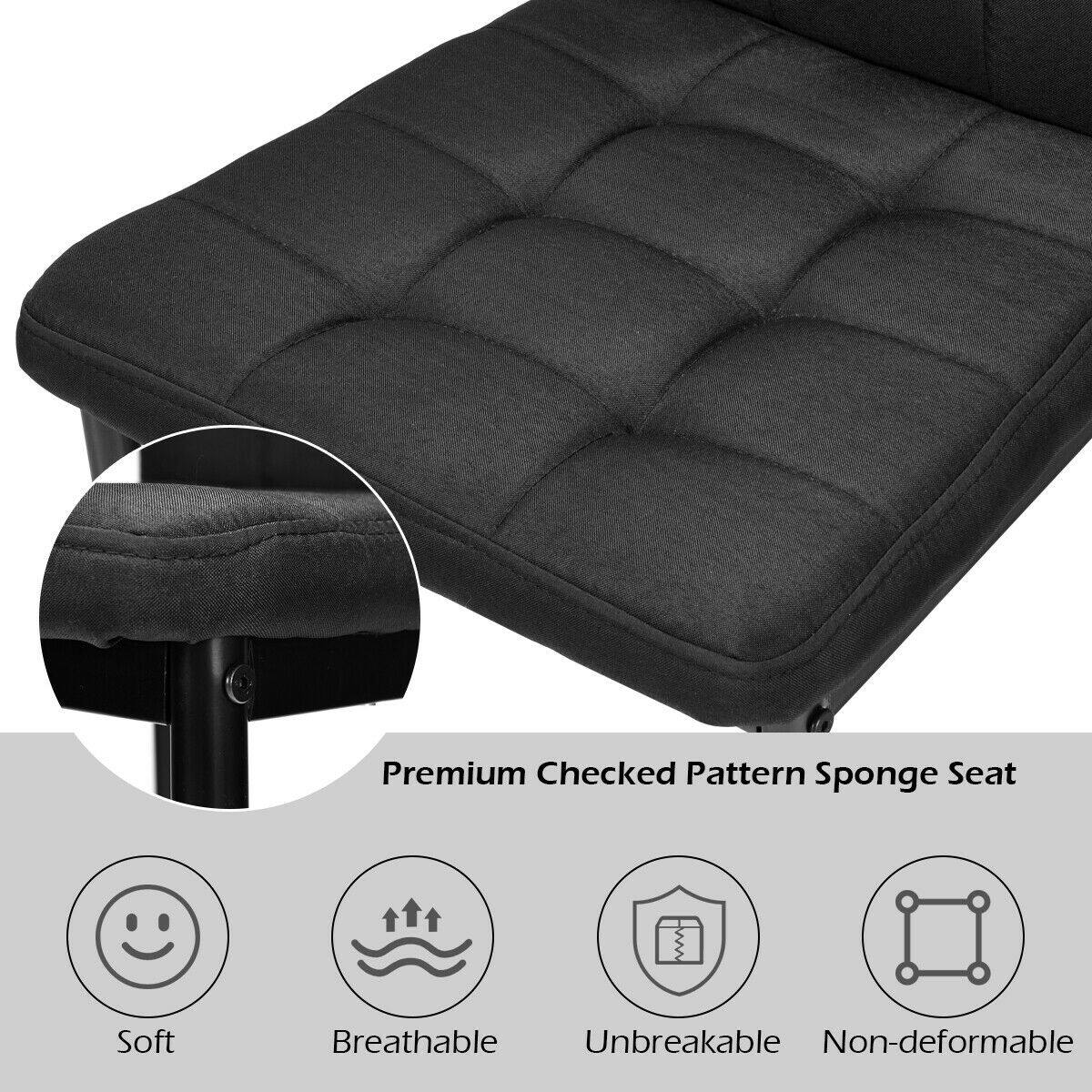 Premium Checked Pattern Sponge Seat: Soft, Breathable, Unbreakable, Non-deformable