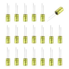 Unique Bargains - 10uF 100V Non-Polarized Electrolytic Capacitor, 10x17mm Aluminum Audio Cap, for DIY Tweeter, 20pcs - Gold