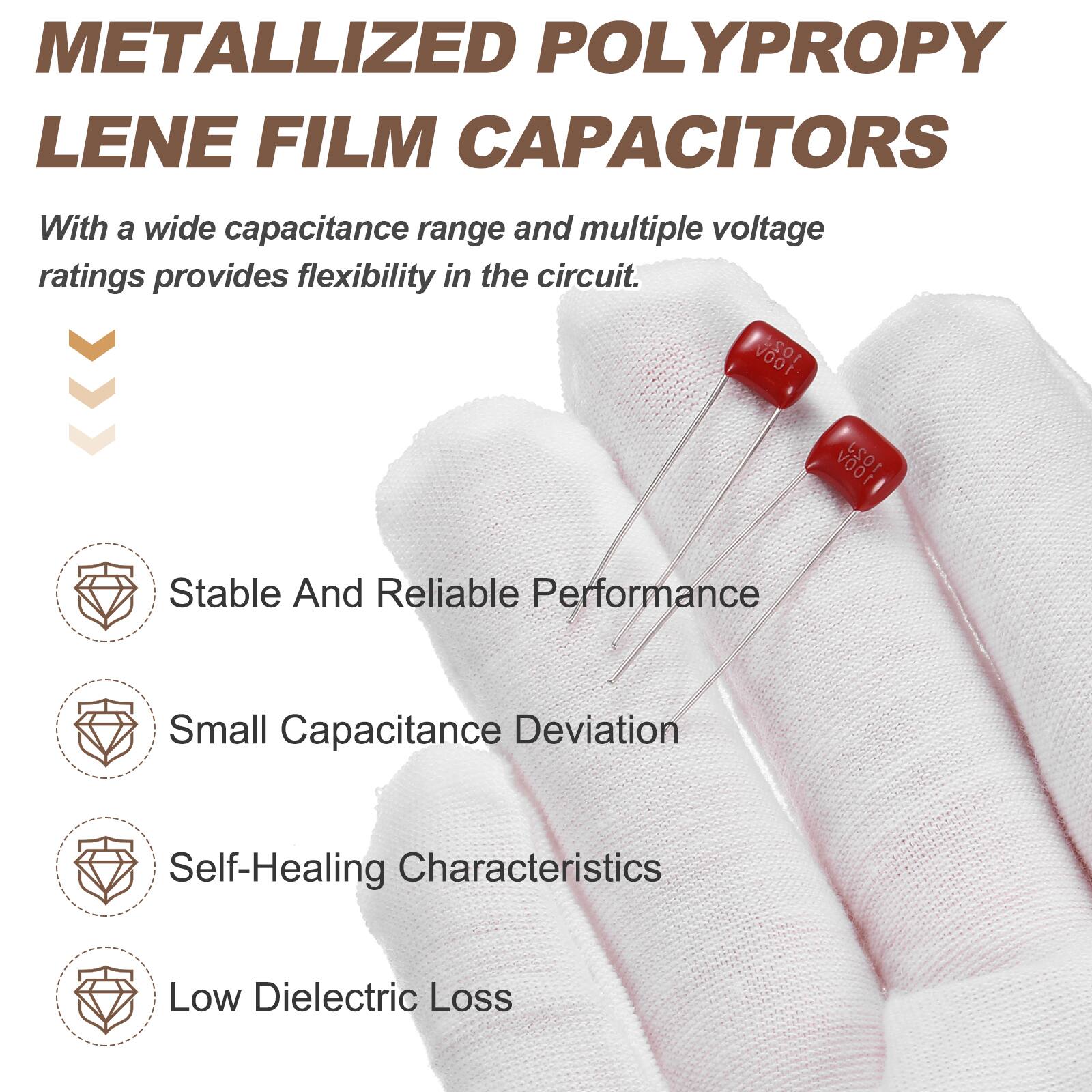 METALLIZED POLYPROPYLENE FILM CAPACITORS

With a wide capacitance range and multiple voltage ratings provides flexibility in the circuit.

- Stable And Reliable Performance
- Small Capacitance Deviation
- Self-Healing Characteristics
- Low Dielectric Loss