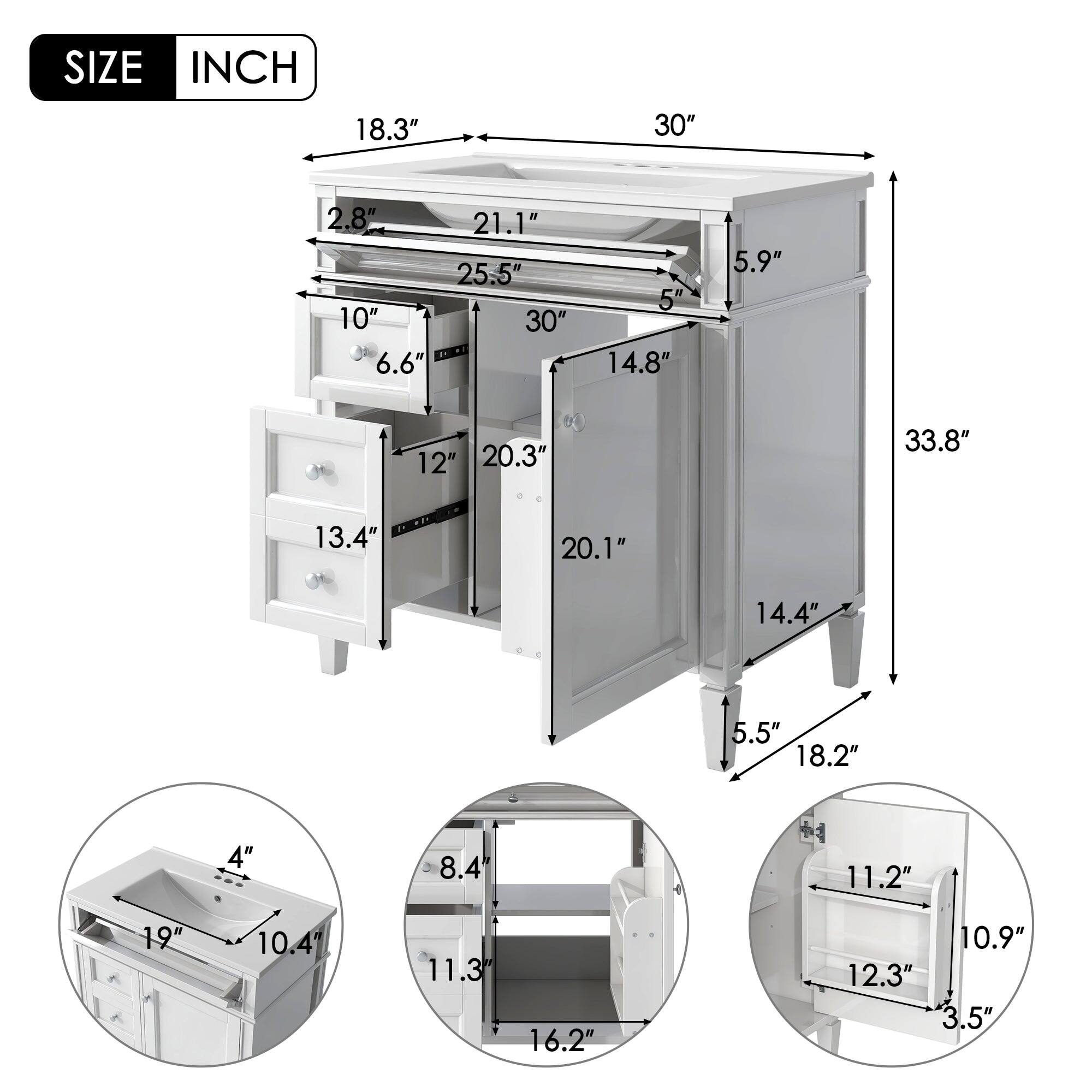 SIZE INCH  
18.3" 30" 2.8" 21.1" 25.5" 10" 30" 6.6" 5" 14.8" 5.9" 12" 20.3" 33.8" 13.4" 20.1" 14.4" 5.5" 18.2" 4" 8.4" 11.2" 19" 10.4" 11.3" 16.2" 10.9" 12.3" 3.5"