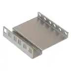 Front. RackSolutions - RackSolutions 2U Adapter Bracket (4 bends, 3.50in Deep, No Hardware) - Black.