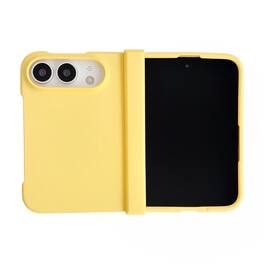 UUCOVER - Protective Case with Integrated Hinge Protection Cover For Apple iPhone Duo, Raised Edge Shockproof Matte Phone Shell - Yellow