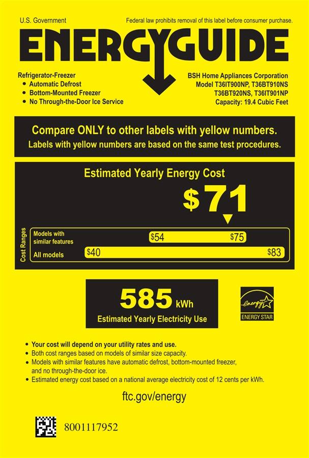 Best Buy Thermador Freedom 19.4 Cu. Ft. French Door BuiltIn