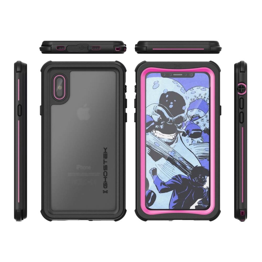 nautical protective water-resistant case for apple iphone x and xs - pink