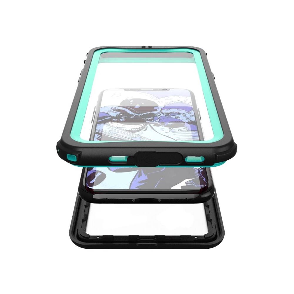 nautical protective water-resistant case for apple iphone x and xs - teal nautical protective water-resistant case for apple iphone x and xs - teal