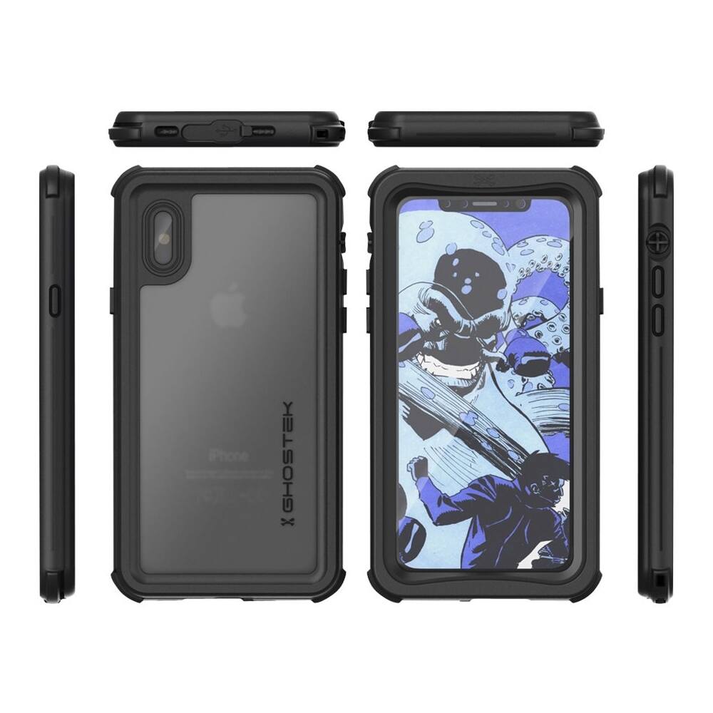 nautical protective water-resistant case for apple iphone x and xs - black