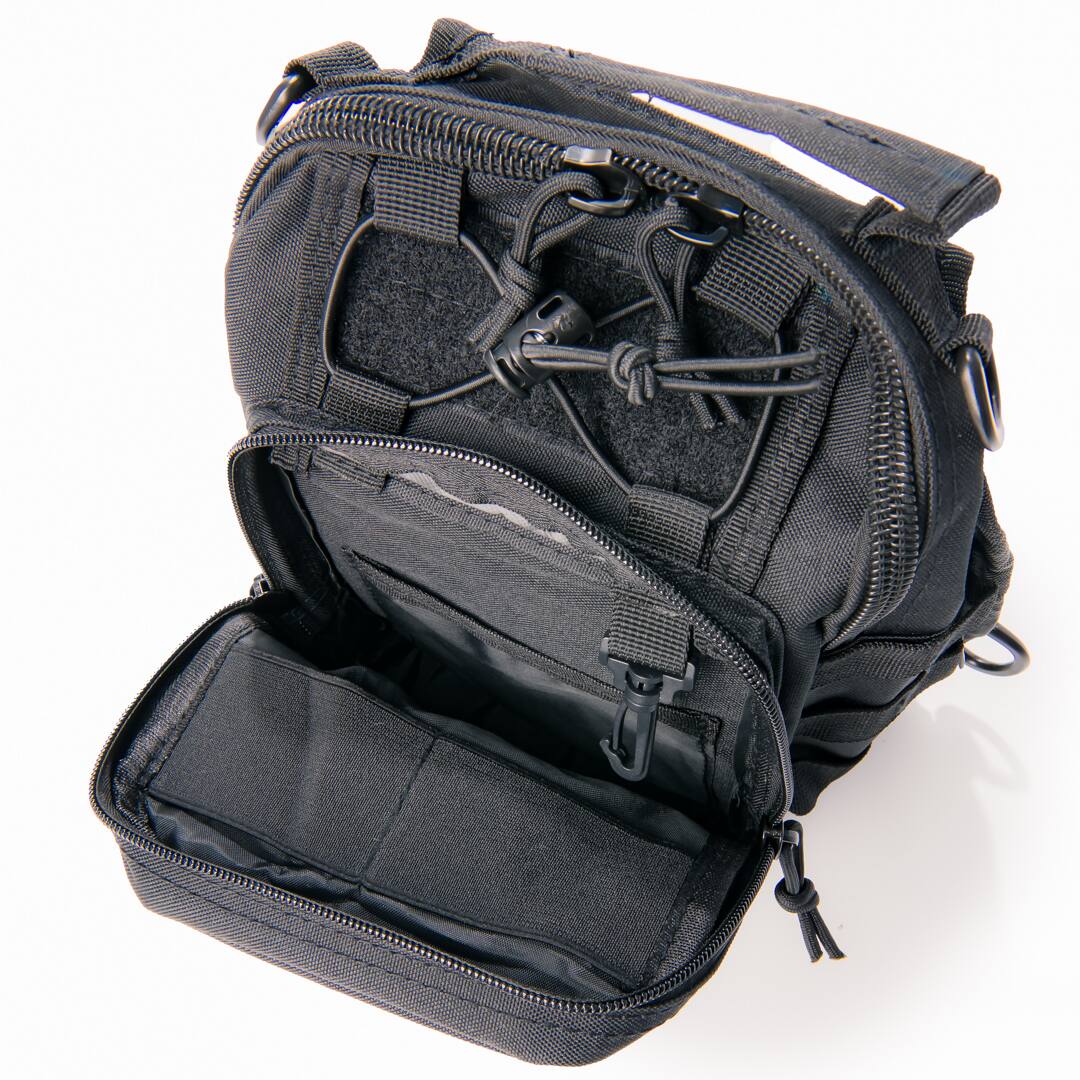 Alt View 1. Rattlesnake Tactical - Rattlesnake Tactical Sling Pack with Pistol Retention System, Black - Black.